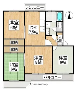 パークタウンマンション【4階】の間取り