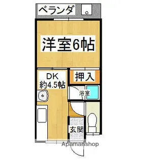 ハッピーハイツ大保【1階】の間取り