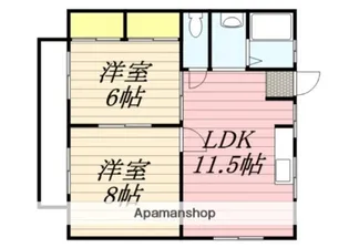グランデ堤【2階】の間取り