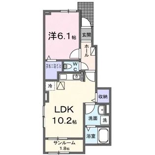 ミルキー ウェイ 参番館【1階】の間取り