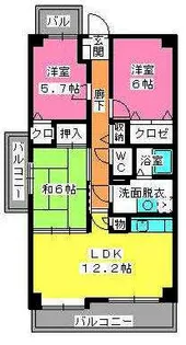 サントラップアベニュー【6階】の間取り