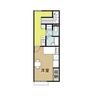 レオパレスハーモニーくまの【2階】の間取り