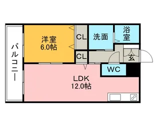 グランシャトーけやき【B101号室】の間取り