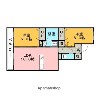 ステラパラッツオ【103.号室】の間取り