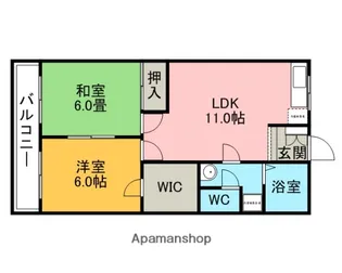 メゾンソアレ【202号室】の間取り