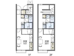レオパレスMANA【109号室】の間取り
