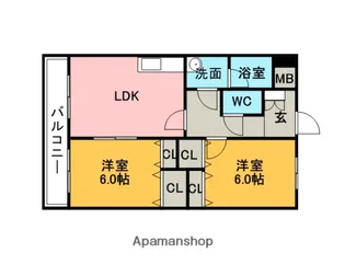 サザンリンクス【205号室】の間取り