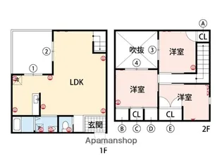 レガロ住吉【A-2号室】の間取り