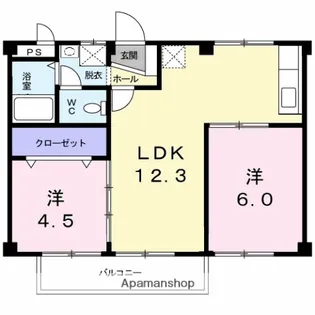 シティハイツナカムラⅠ【201・号室】の間取り