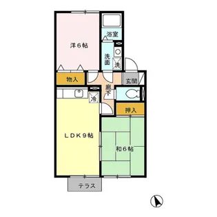 セジュールオリカン A棟【2階】の間取り