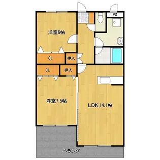ノーブルヒルズ【404号室】の間取り