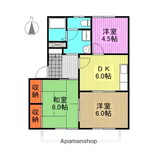 トーコクピア杉町【B202号室】の間取り