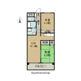 SKマンション【203号室】の間取り