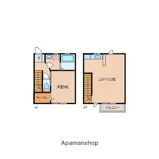 福岡県三潴郡大木町大字大角【テラスハウス】の間取り