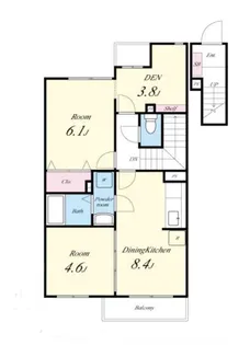 エスポワール【202号室】の間取り