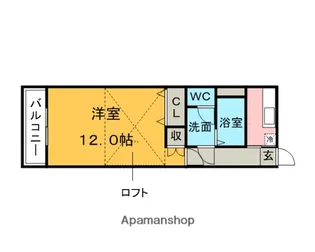 1Kの間取り画像