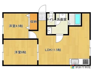 シーガル大和【105号室】の間取り