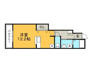 レジデンス稲富 B【101号室】の間取り