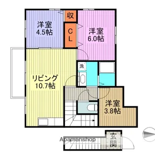 メゾンドシュトラス【203号室】の間取り