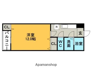 ユノソハイツ緒玉【B106号室】の間取り