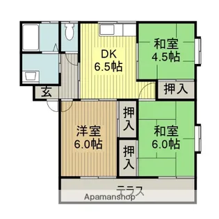 グリーンハウス【102号室】の間取り