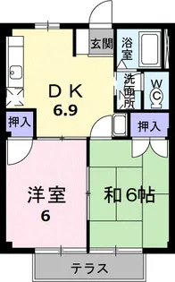 ニューシティー大坪【1階】の間取り