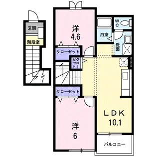 ヴァインガルテン【2階】の間取り