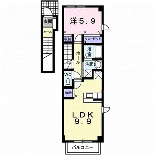 カーサ・ソレイユ三番館【2階】の間取り