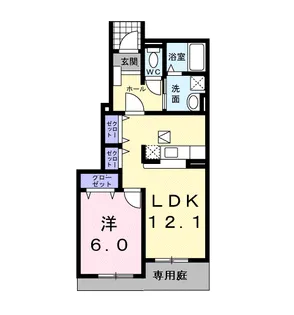 フォレストヒルズ【1階】の間取り
