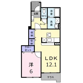 フルーブ・レゾネートH棟【1階】の間取り