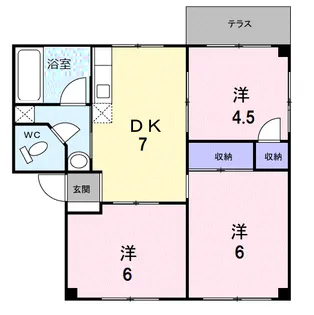 長浜ハイツ【1階】の間取り