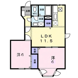 グリーンヒル山下 A【1階】の間取り