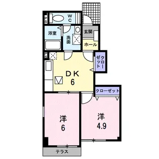 ケント・アヴェニュー弐番館【1階】の間取り