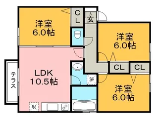 ガナドール【2階】の間取り