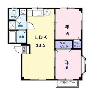 グリーンコーポ【2階】の間取り