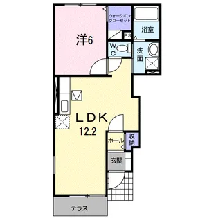 プリムローズC棟【1階】の間取り