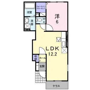プリムローズC棟【1階】の間取り