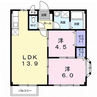 プレジデントハイツ近藤(A)【2階】の間取り
