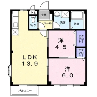 プレジデントハイツ近藤(A)【2階】の間取り