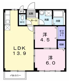 プレジデントハイツ近藤(A)【2階】の間取り