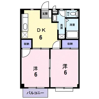 ハイツ山下【2階】の間取り