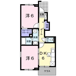 メゾン・プラシードB【1階】の間取り