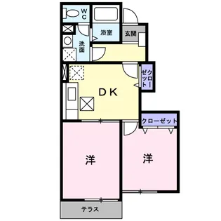 ハナミズキA【1階】の間取り