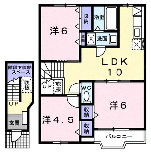 ファミールメゾンA【2階】の間取り