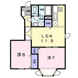 ドルチェ・ビーターA棟【1階】の間取り