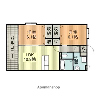 cocosta【3階】の間取り