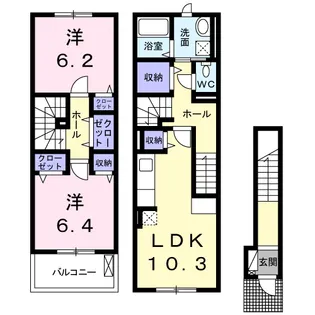レイクサイド TERU【2階】の間取り
