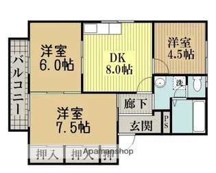 3DKの間取り画像