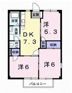 ニューシティ川島A【1階】の間取り