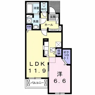 エルヴィータ八女 B【1階】の間取り